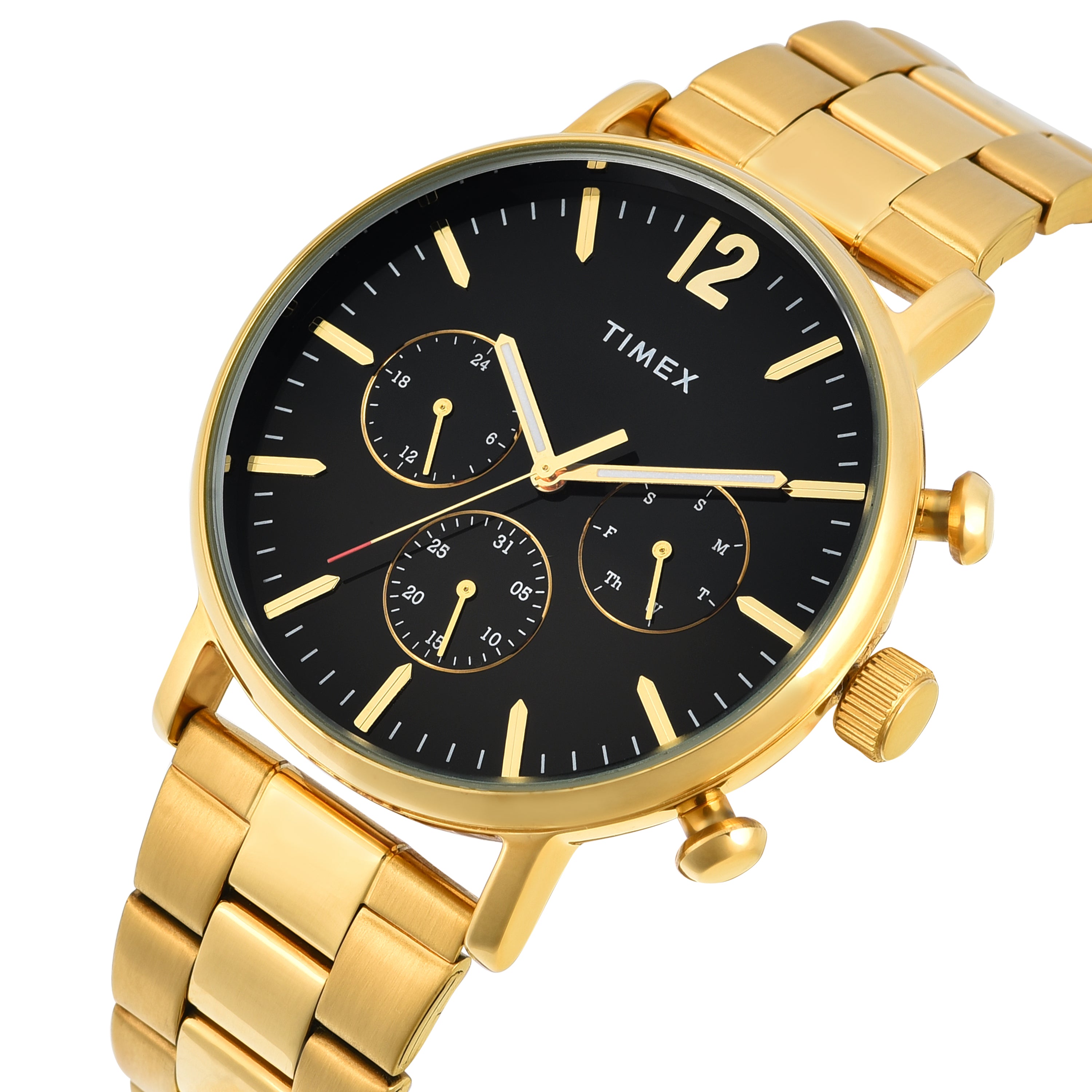 Timex Fashion Black Round Dial Quartz Analog Men Watch
