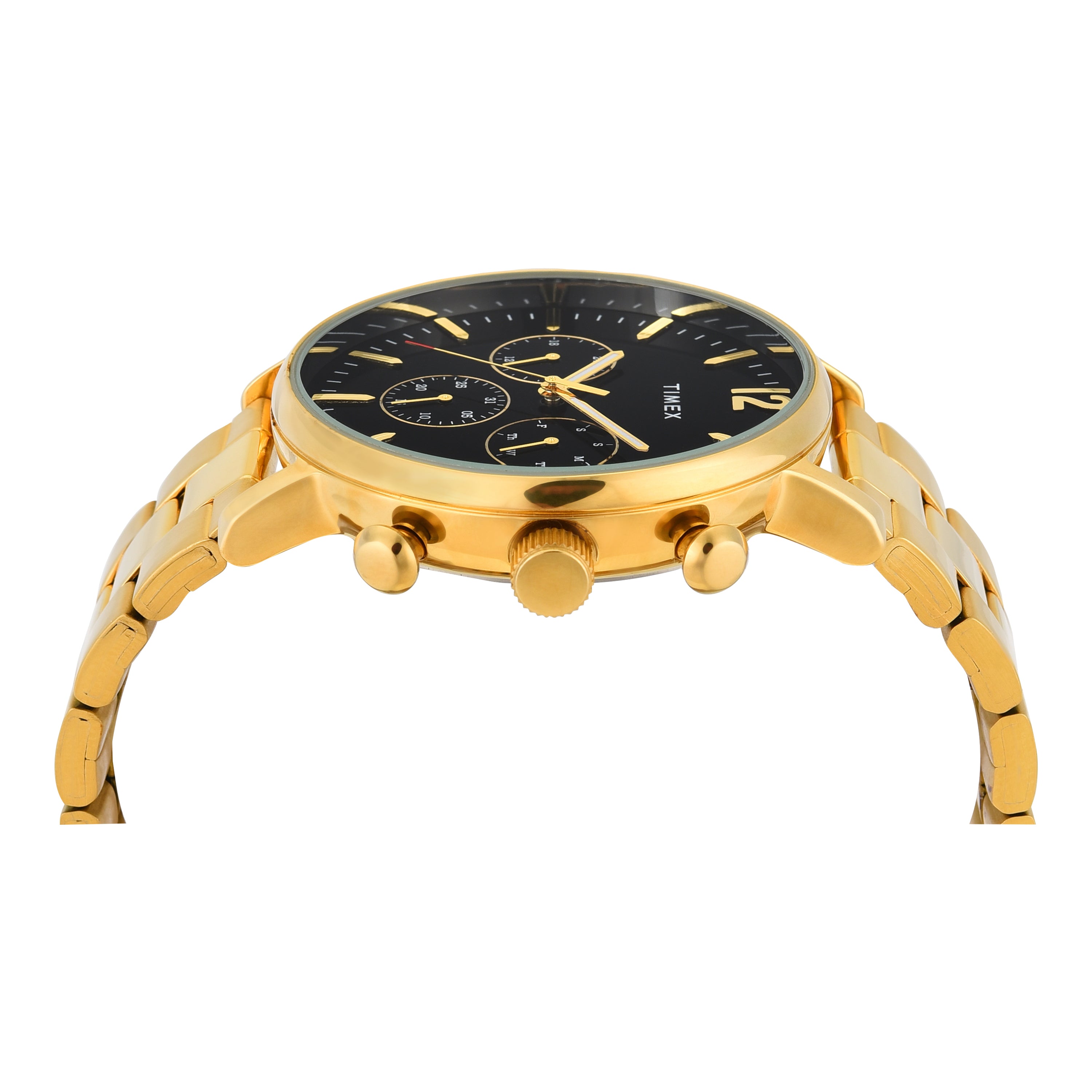 Timex Fashion Black Round Dial Quartz Analog Men Watch