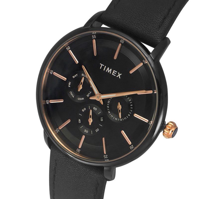 Timex Round 21mm Black Dial Analog Men Watch - TWEG22003 Watch Timex