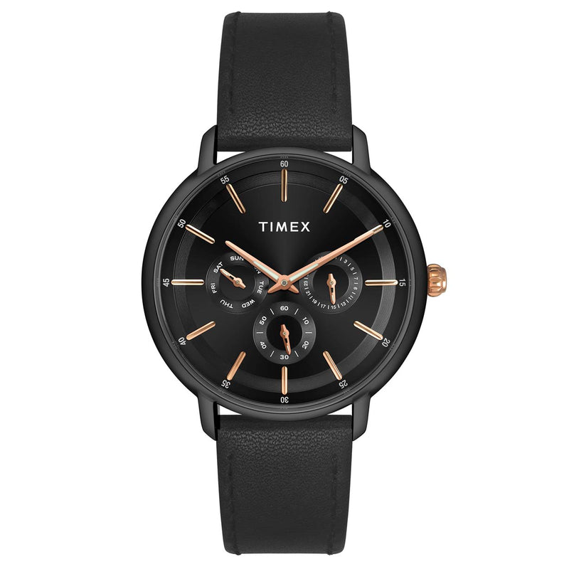 Timex Round 21mm Black Dial Analog Men Watch - TWEG22003 Watch Timex