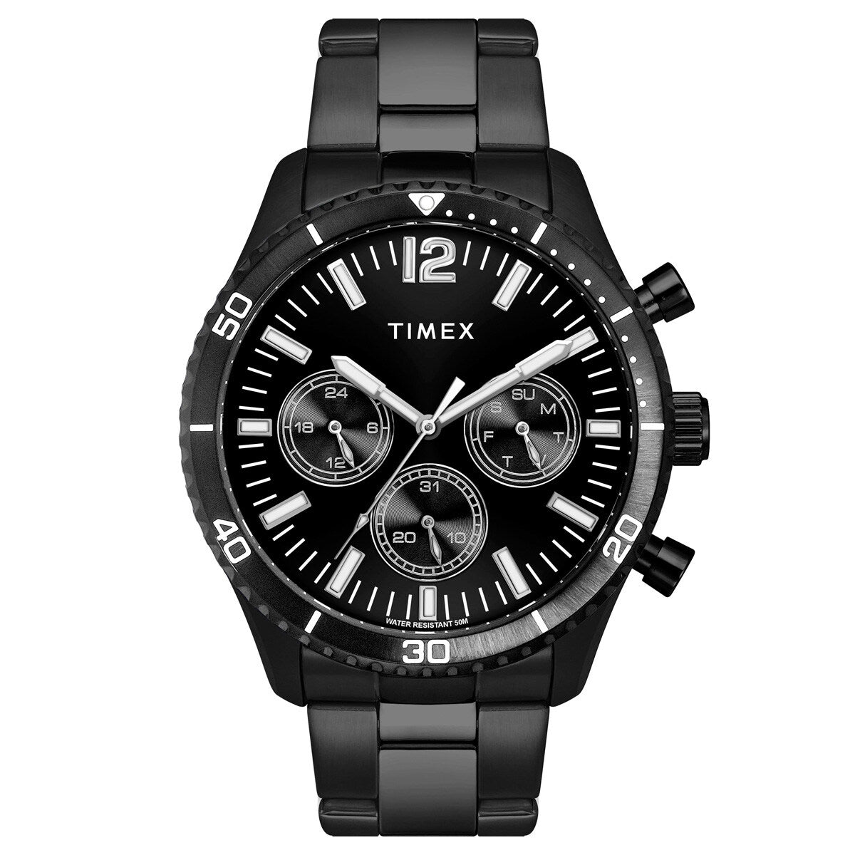 Timex Round 43mm Black Dial Analog Men Watch - TWEG22204