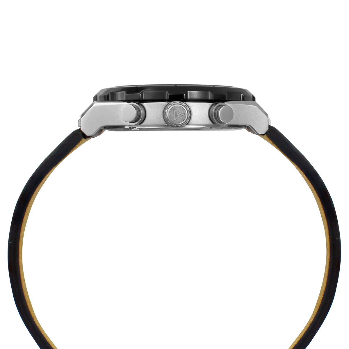 Timex Leather Black Round Dial Quartz Analog Men Watch