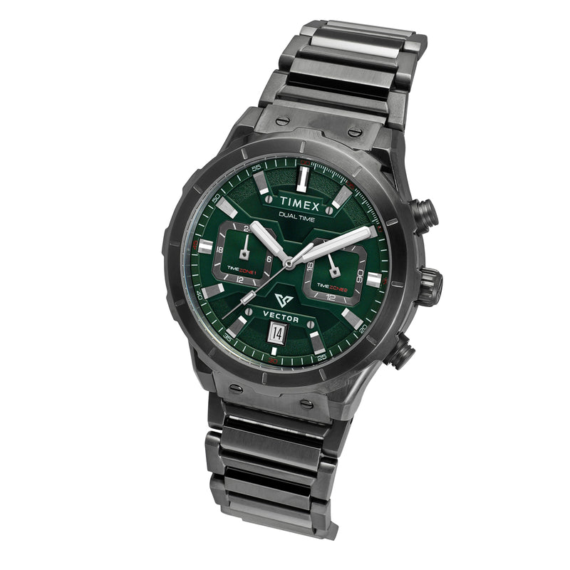 Timex Vector Round 41mm Green Dial Analog Men Watch - TWEG24802 Watch Timex