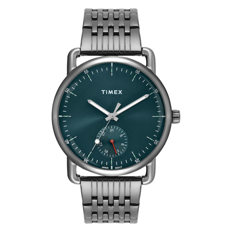 Timex Round 43mm Teal Dial Analog Men Watch - TWEG256SMU01 Watch Timex