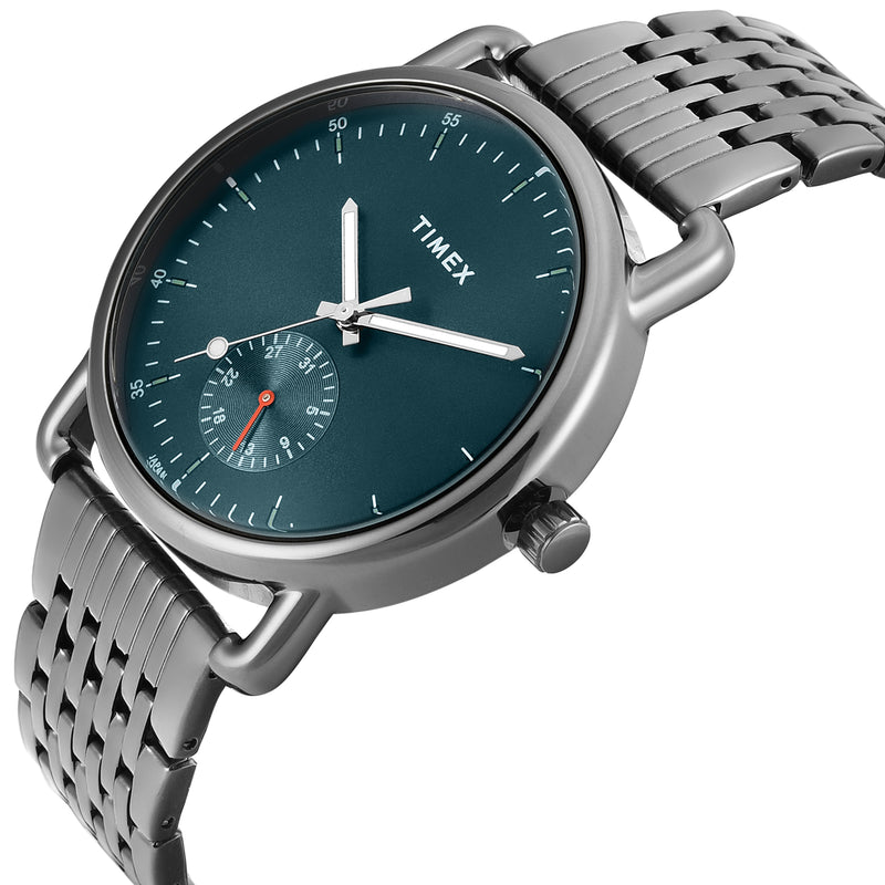 Timex Round 43mm Teal Dial Analog Men Watch - TWEG256SMU01 Watch Timex