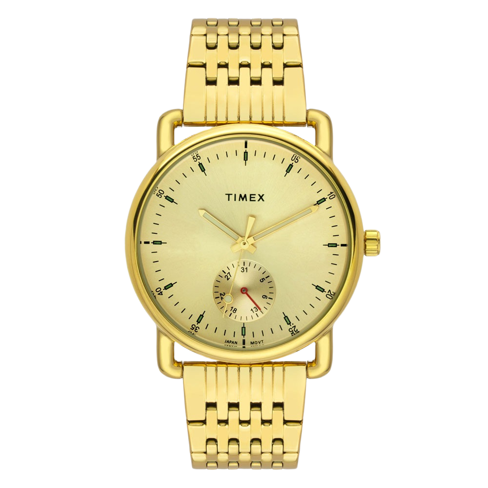Timex Round 43mm Champagne Dial Analog Men Watch - TWEG256SMU03