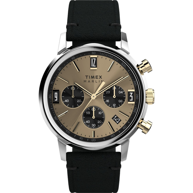 Timex Marlin Champagne Round Quartz Men Watch Watch Timex