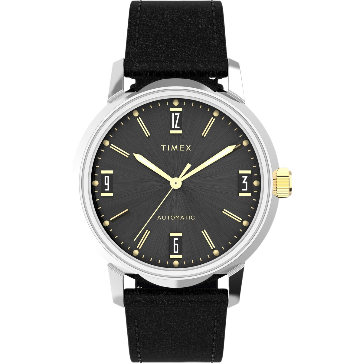 TIMEX Marlin Black Round Dial Mechanical Automatic Men's Watch - TWEG26711 Watch Timex