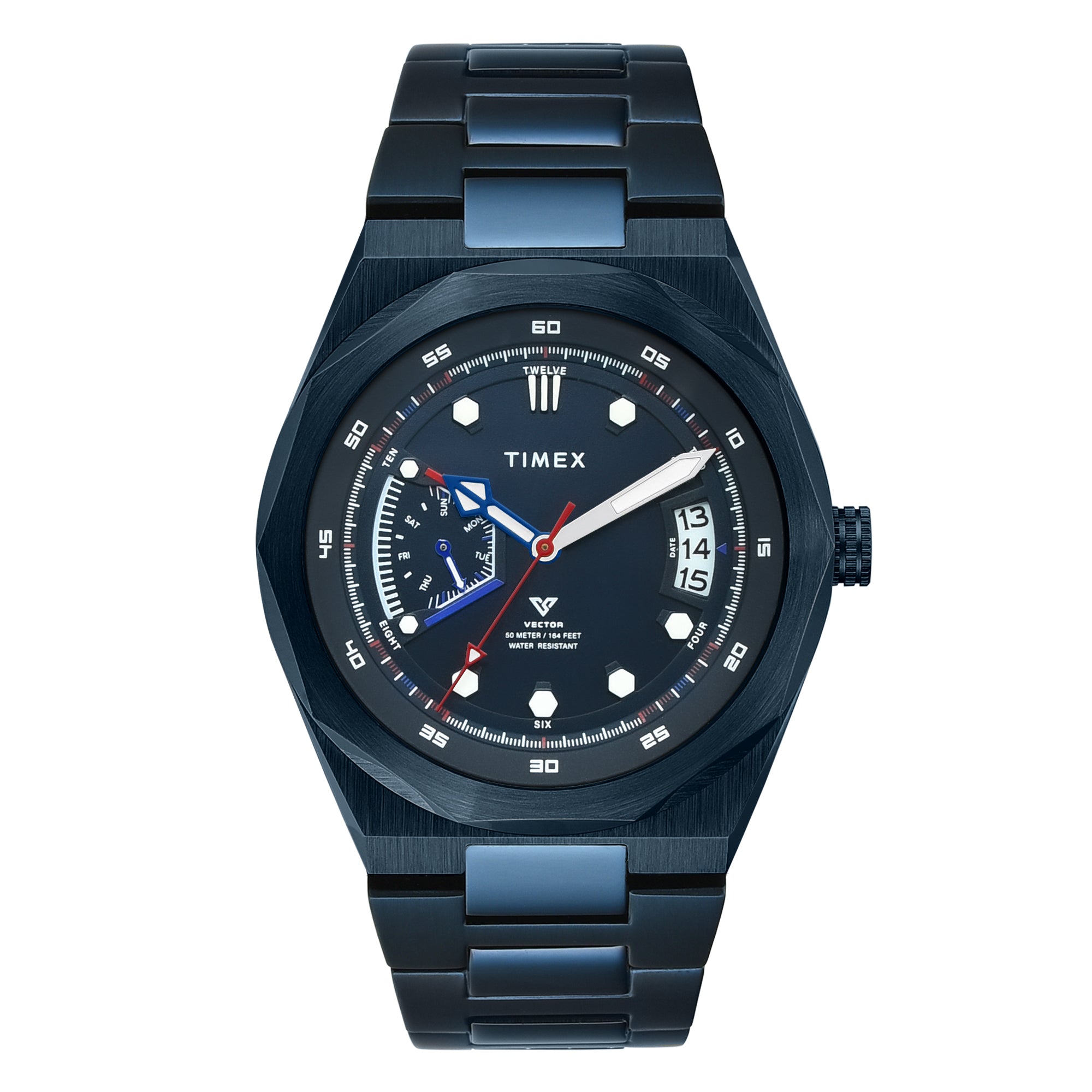 Timex Vector Blue Round Quartz Men Watch