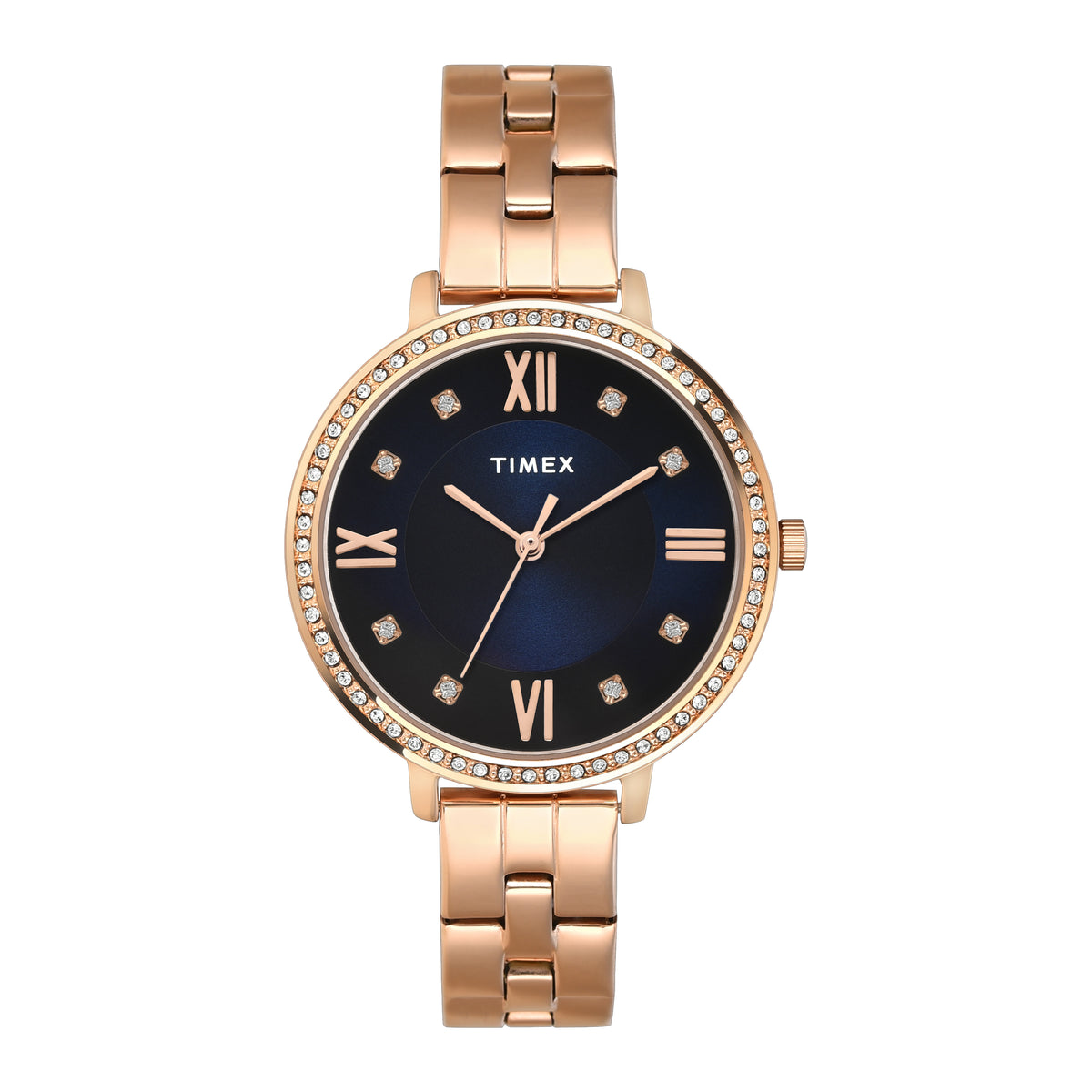 Timex Round 21mm Blue Dial Analog Women Watch - TWEL14709
