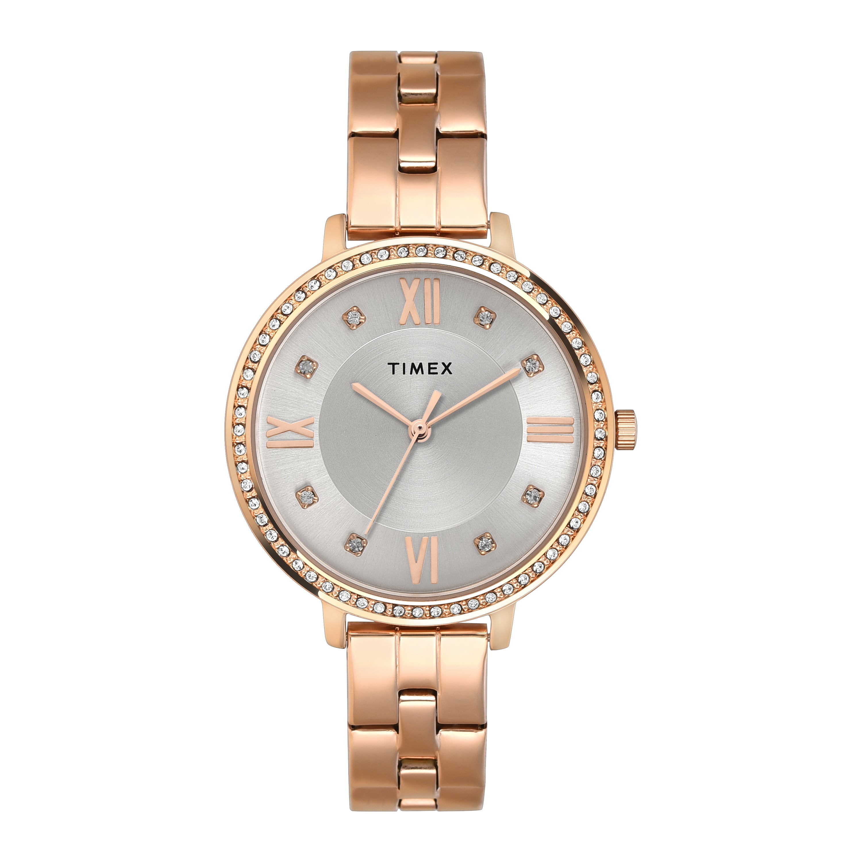 Timex Round 21mm Silver Dial Analog Women Watch - TWEL14711