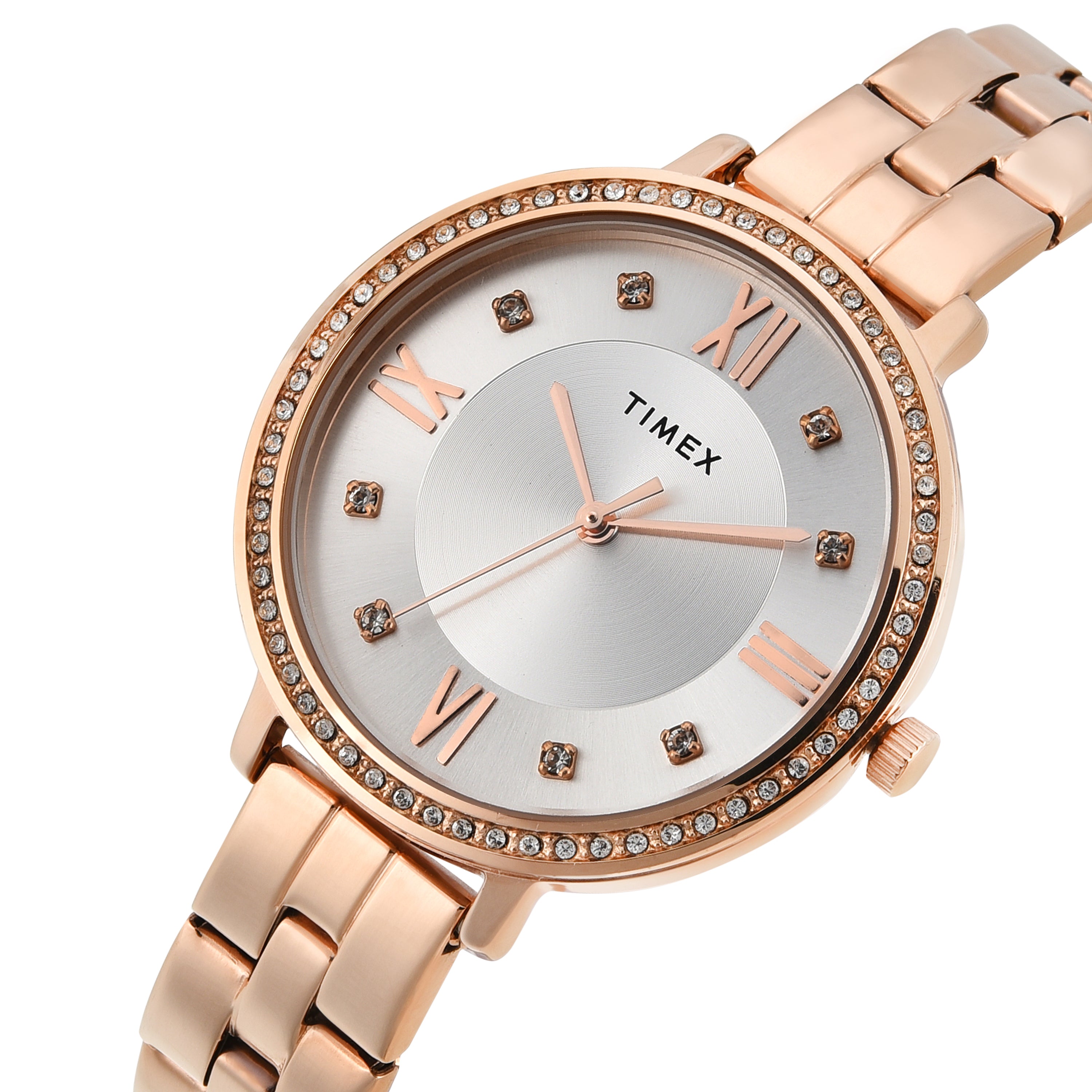 Timex Round 21mm Silver Dial Analog Women Watch - TWEL14711