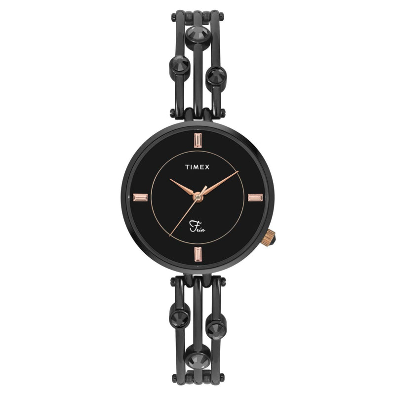 Timex Fria Round 21mm Black Dial Analog Women Watch - TWEL16003 Watch Timex