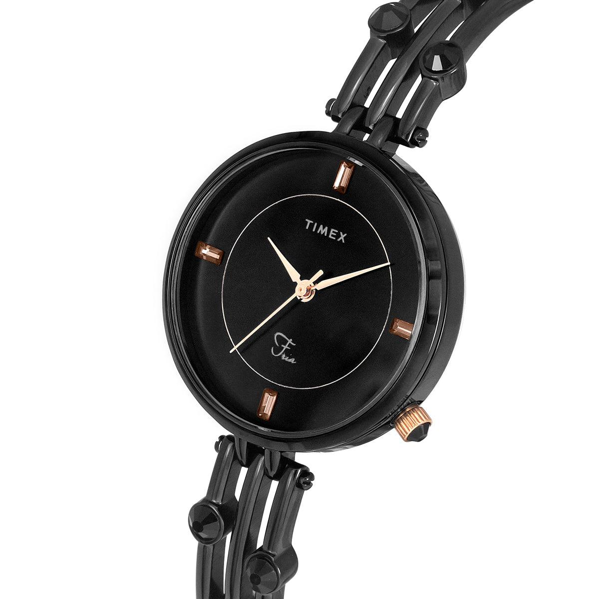 Timex Fria Round 21mm Black Dial Analog Women Watch - TWEL16003 Watch Timex