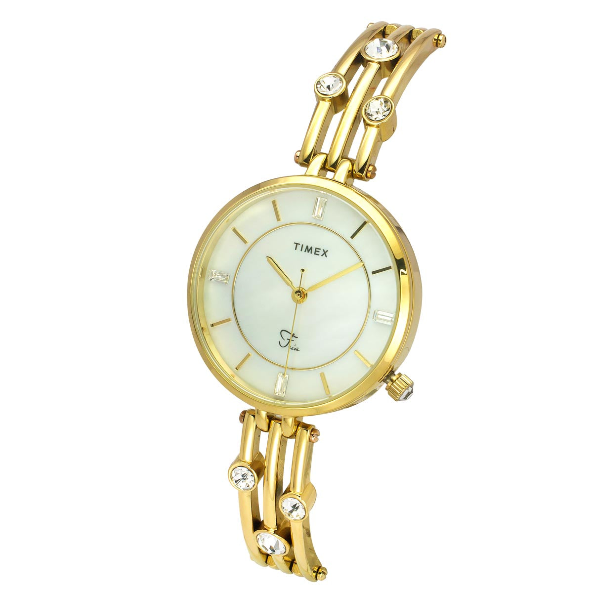 Timex Fria Women Mother of Pearl Round Dial Women Analog Watch