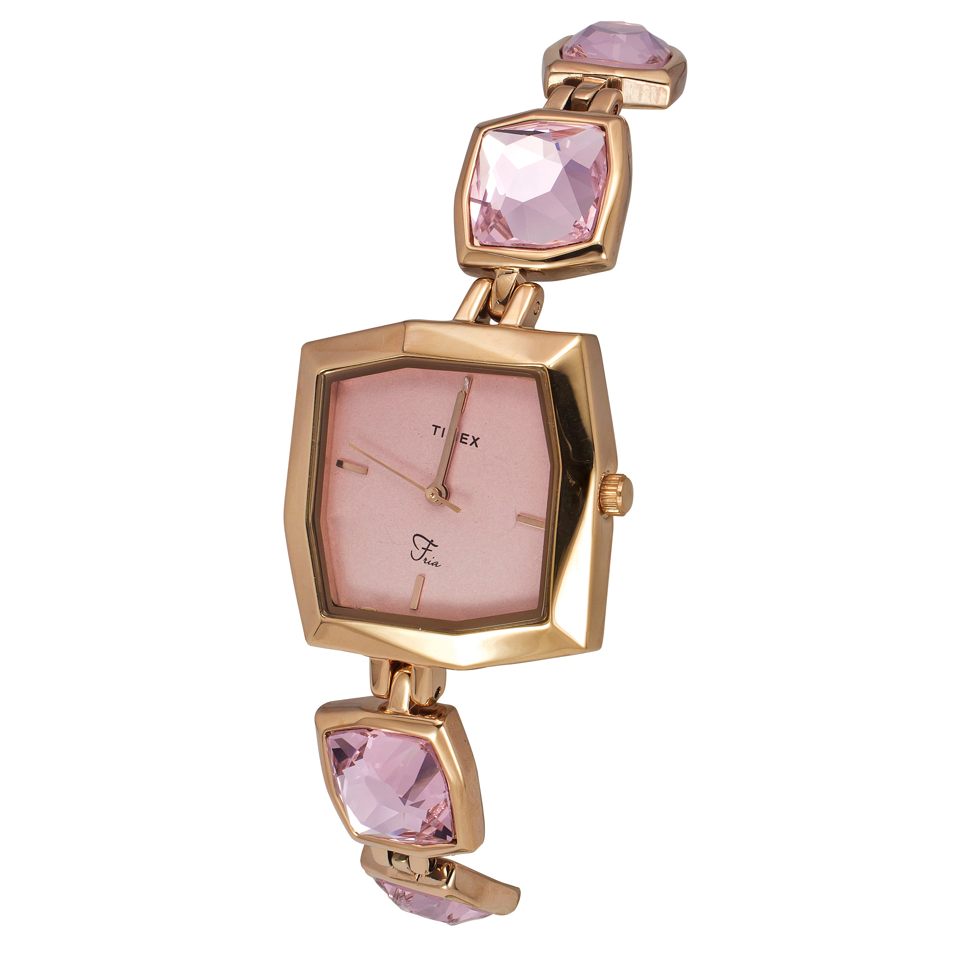 Timex Fria Square 21mm Pink Dial Analog Women Watch - TWEL16103 Watch Timex