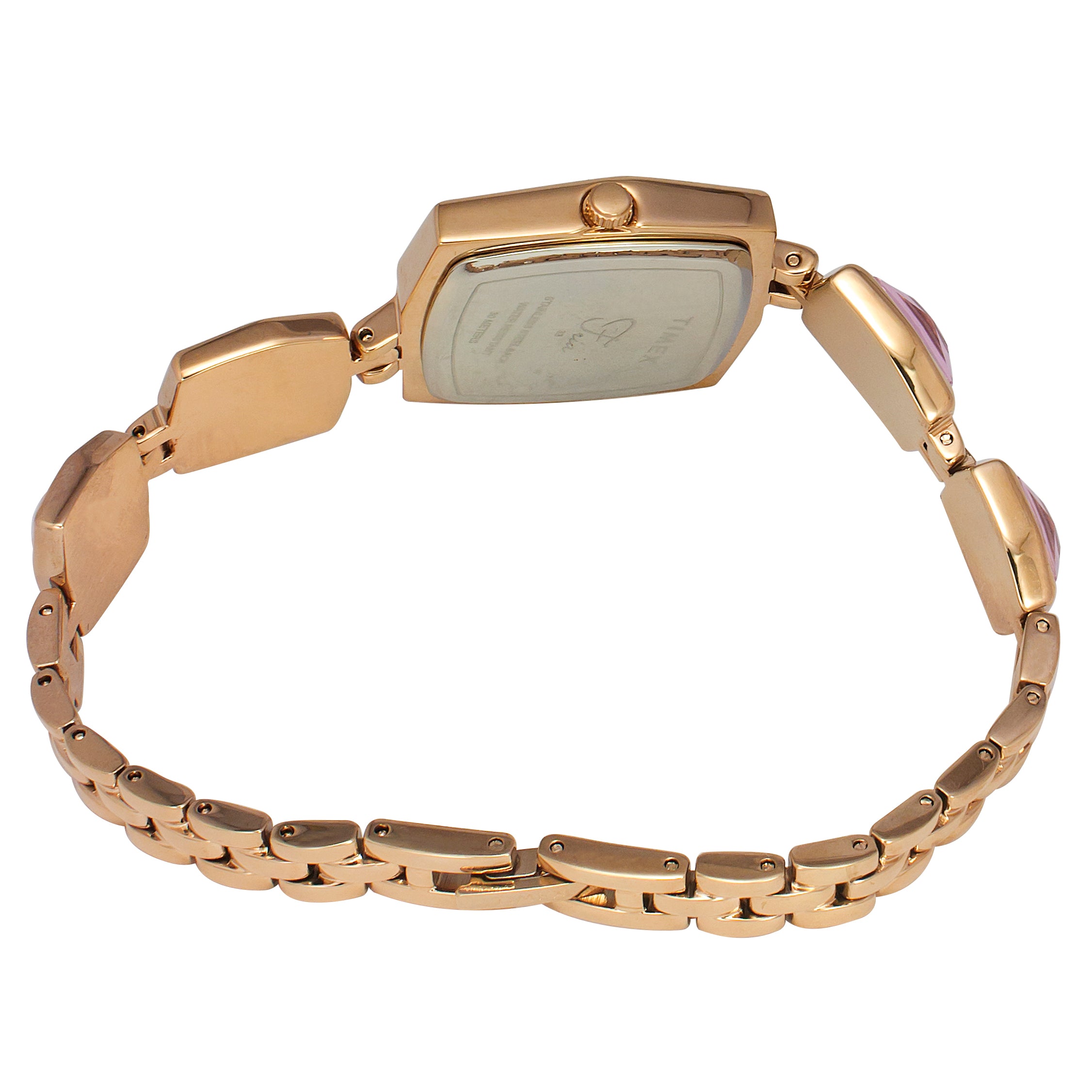 Timex Fria Square 21mm Pink Dial Analog Women Watch - TWEL16103