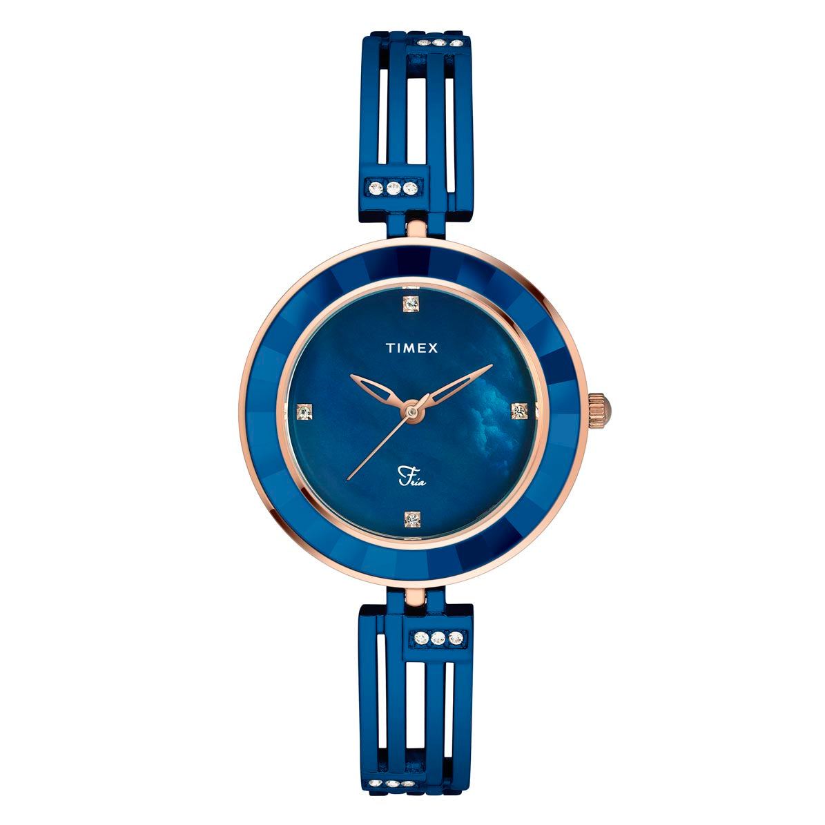 Timex Fria Blue Round Dial Quartz Analog Women Watch TWEL16203 At JUST WATCHES