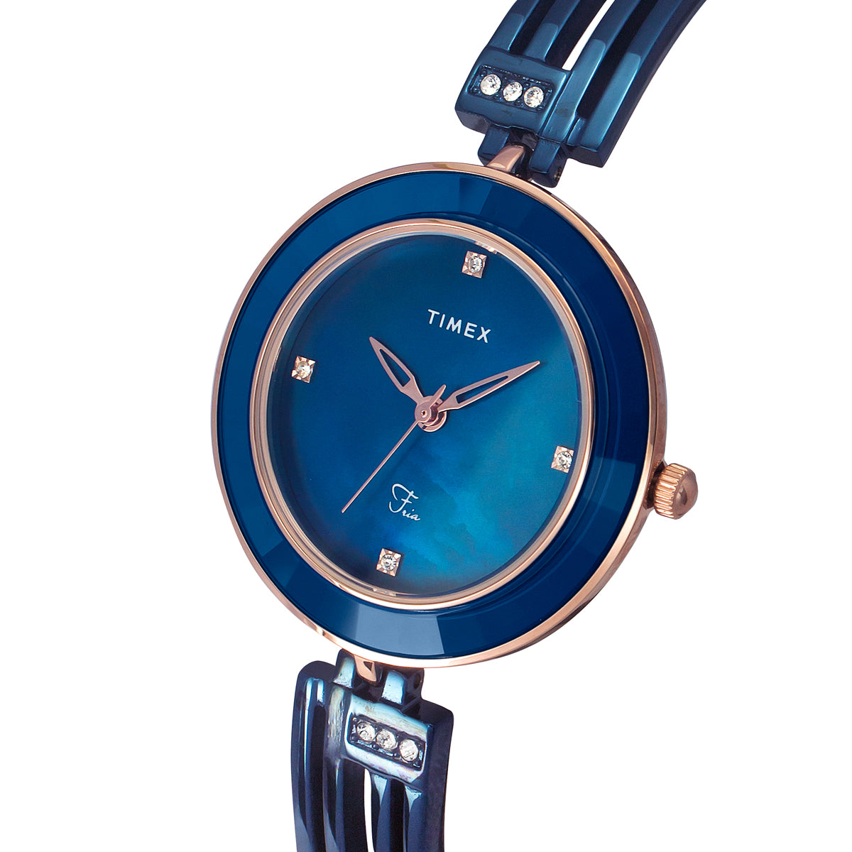 Timex Fria Blue Round Dial Quartz Analog Women Watch
