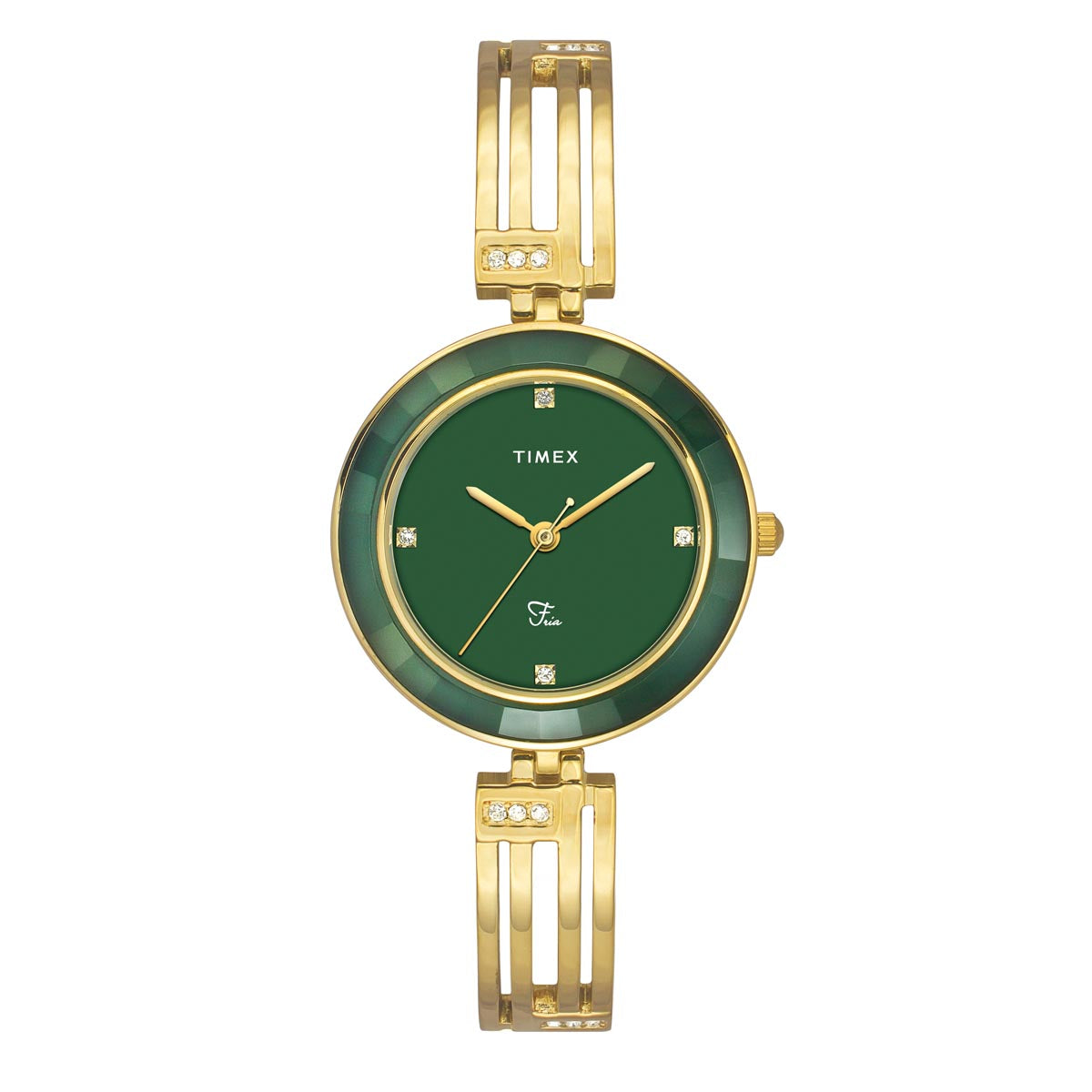 Timex Fria Women Green Round Dial Analog Watch TWEL16205 At JUST WATCHES