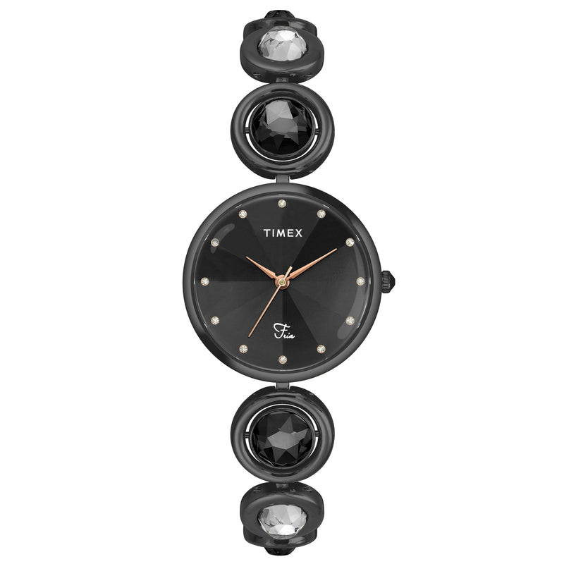 Timex Fria Round 21mm Black Dial Analog Women Watch - TWEL16401 Watch Timex