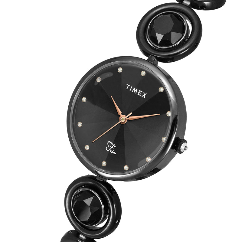 Timex Fria Round 21mm Black Dial Analog Women Watch - TWEL16401 Watch Timex