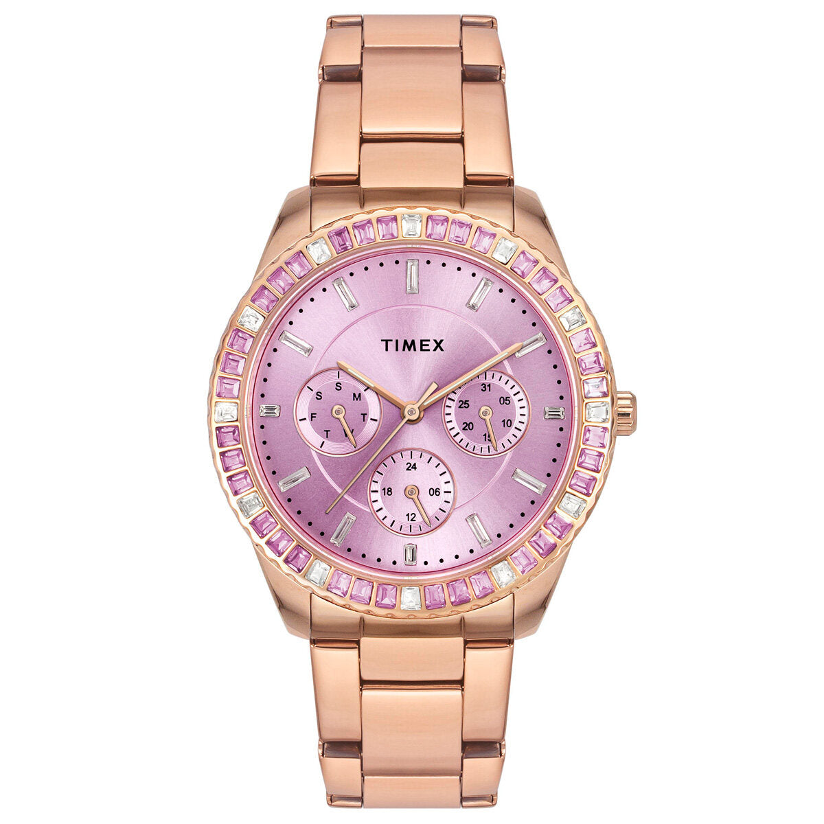 Timex Round 21mm Rose Gold Dial Analog Women Watch  display picture 1