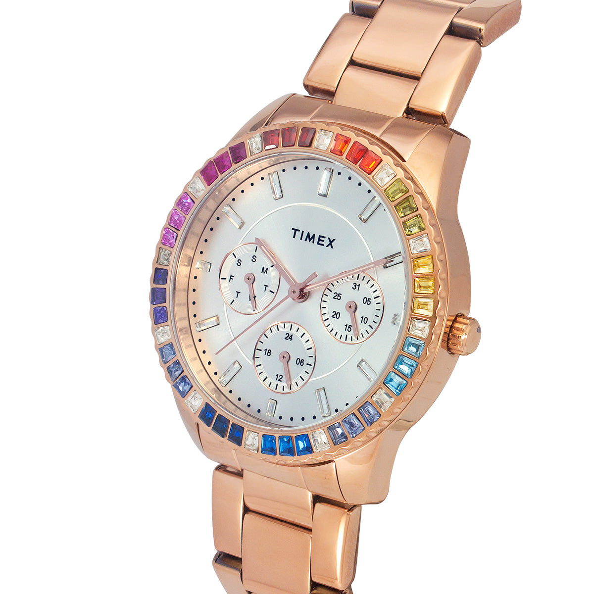 Timex E Class Silver Round Dial Quartz Analog Women Watch