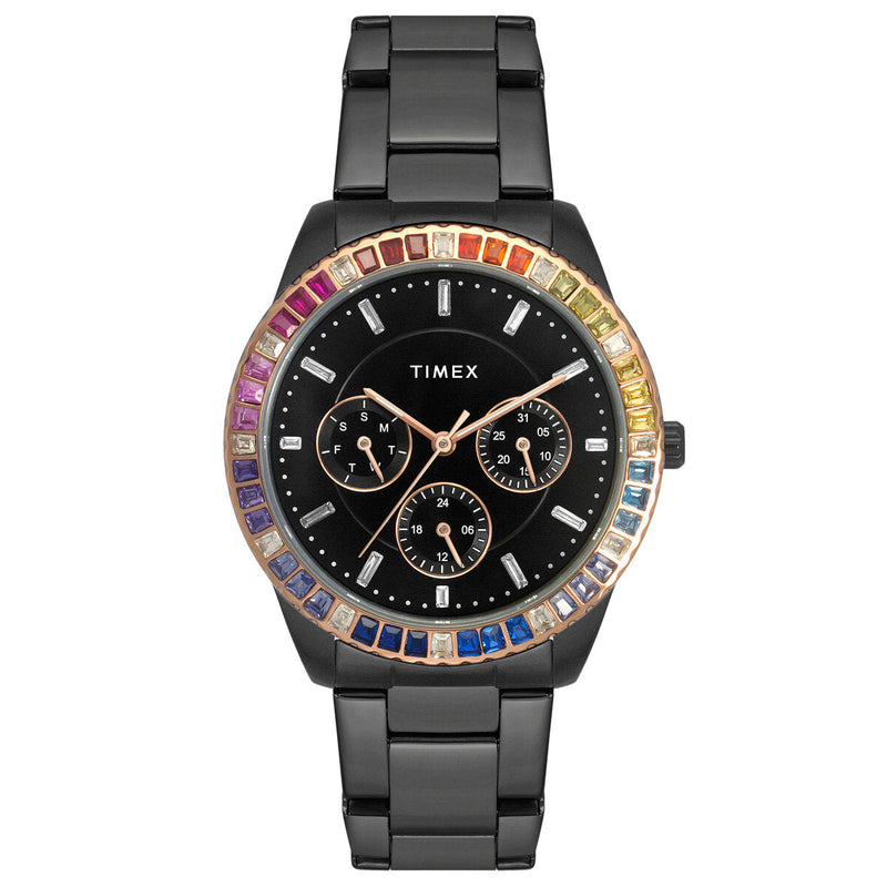 Timex Round 21mm Black Dial Analog Women Watch - TWEL16804 Watch Timex