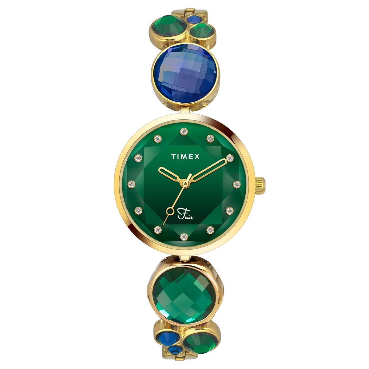 Timex Fria Round 21mm Green Dial Analog Women Watch - TWEL17000