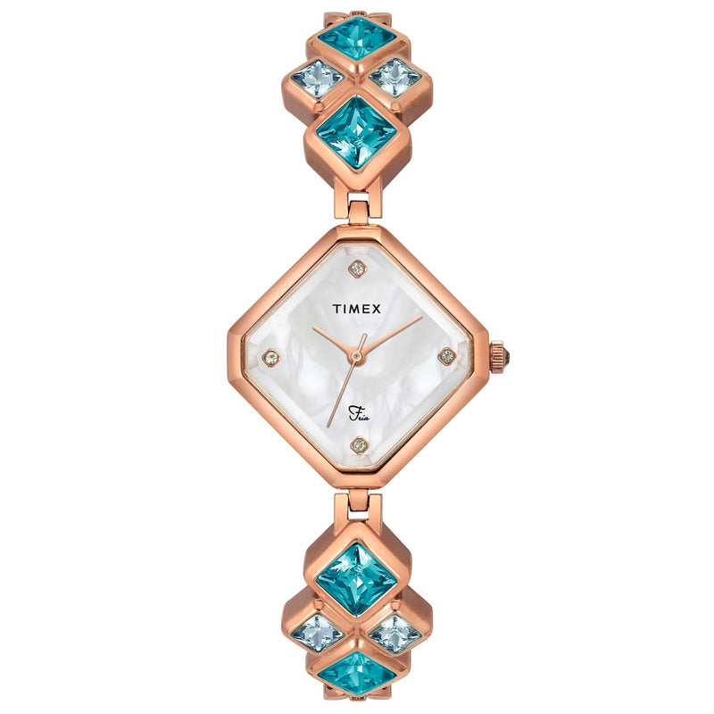 Timex Fria Rhombus 21mm White Dial Analog Women Watch - TWEL17200 Watch Timex
