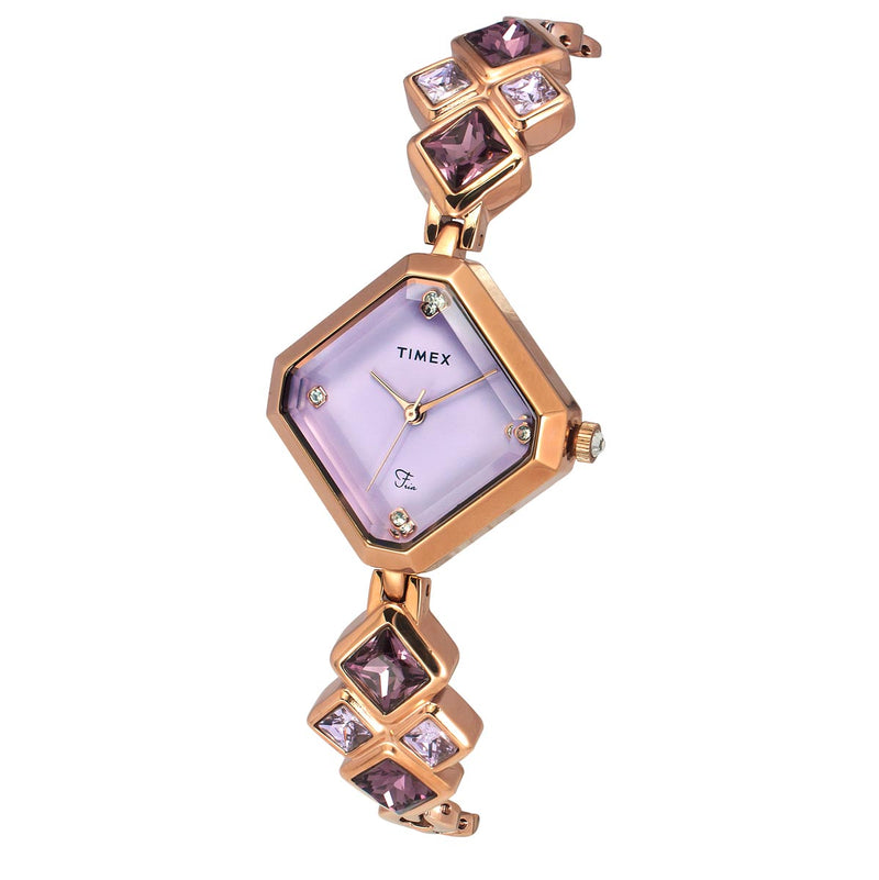 Timex Fria Rhombus 21mm Lavender Dial Analog Women Watch - TWEL17201 Watch Timex