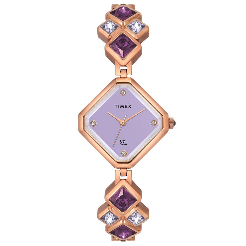 Timex Fria Rhombus 21mm Lavender Dial Analog Women Watch - TWEL17201 Watch Timex