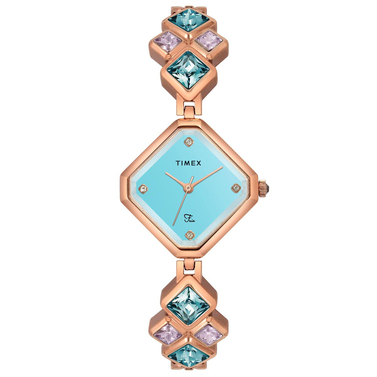 Timex Fria Rhombus 28mm Blue Dial Analog Women Watch - TWEL17202