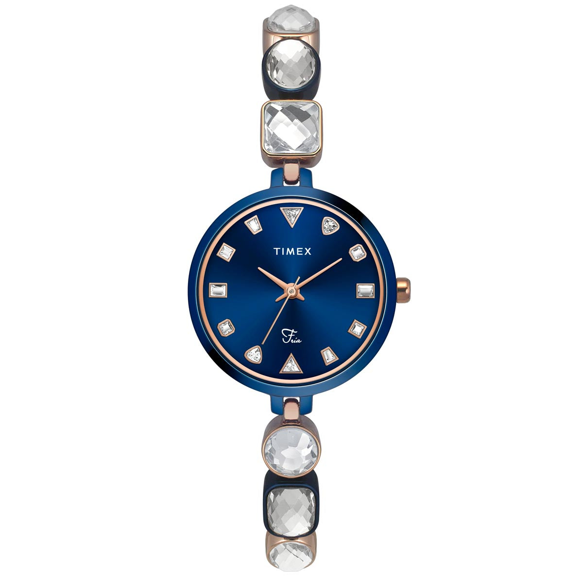 Timex Fria Round 28mm Blue Dial Analog Women Watch - TWEL17303