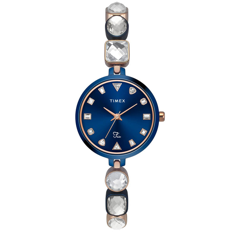 Timex Fria Round 28mm Blue Dial Analog Women Watch - TWEL17303 Watch Timex