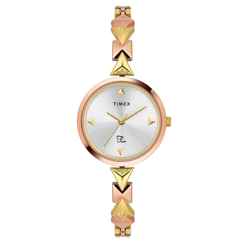 Timex Fria Round 21mm Silver Dial Analog Women Watch - TWEL18306 Watch Timex
