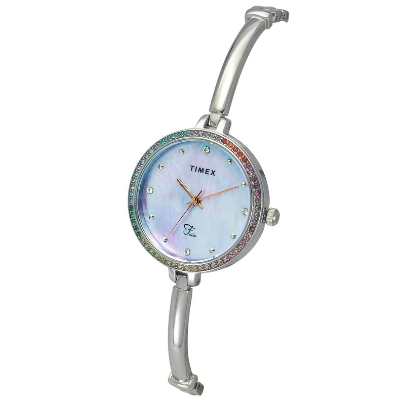 Timex Fria Round 21mm Blue Dial Analog Women Watch - TWEL18404 Watch Timex