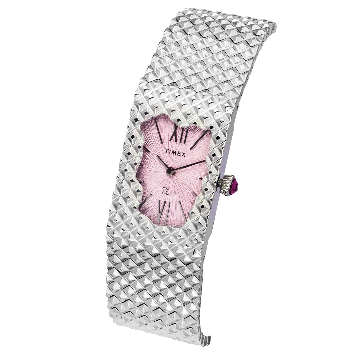 Timex Fria Pink Rectangle Dial Quartz Analog Women Watch