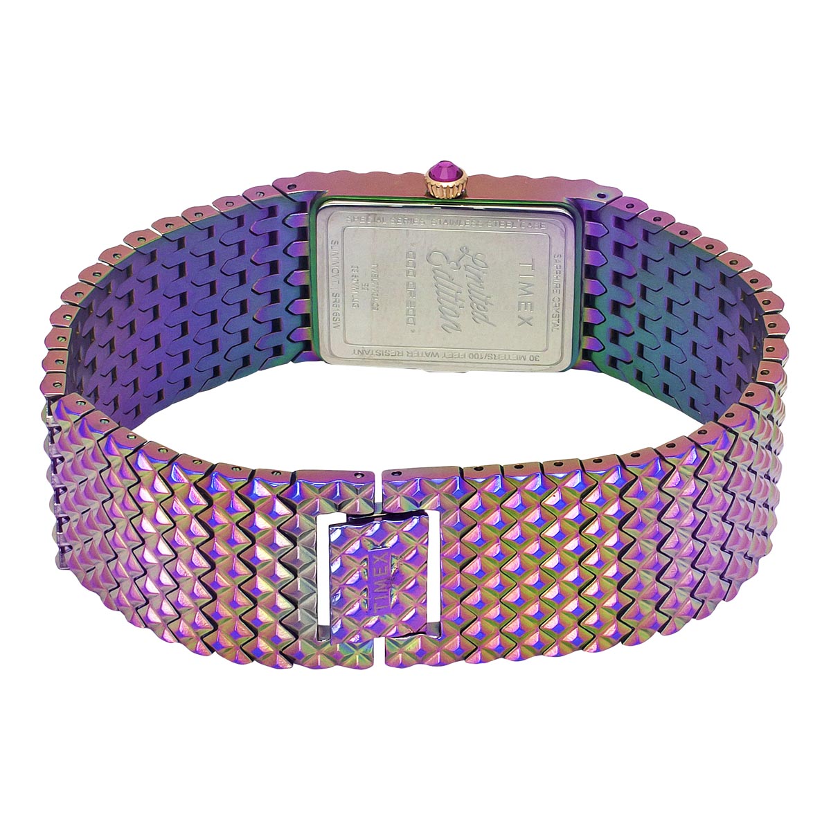 Timex Fria Mother of Pearl Purple Rectangle Dial Quartz Analog Women Watch