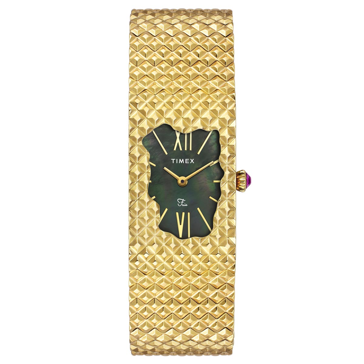 Timex Fria Rectangle 21mm Black Dial Analog Women Watch - TWEL77706 Watch Timex