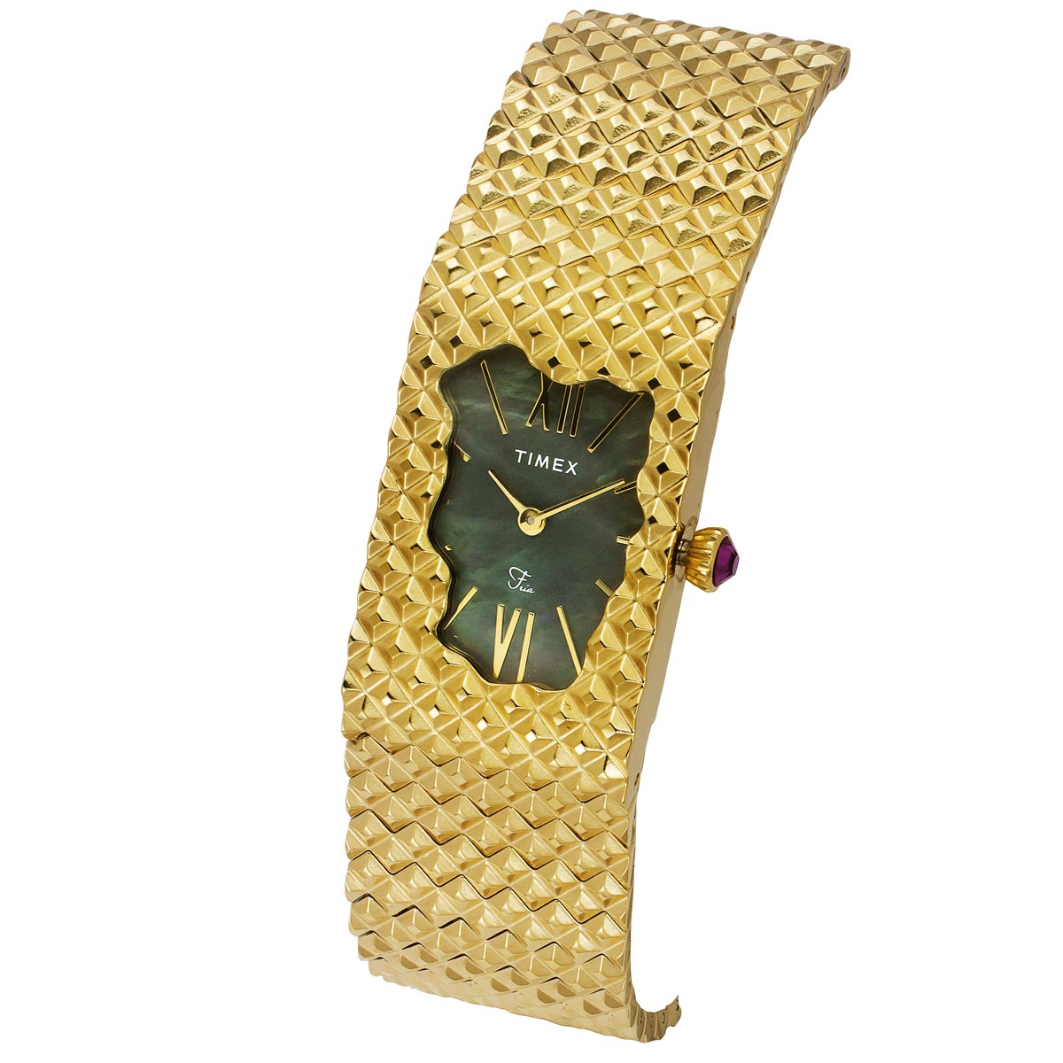 Timex Fria Rectangle 21mm Black Dial Analog Women Watch - TWEL77706 Watch Timex