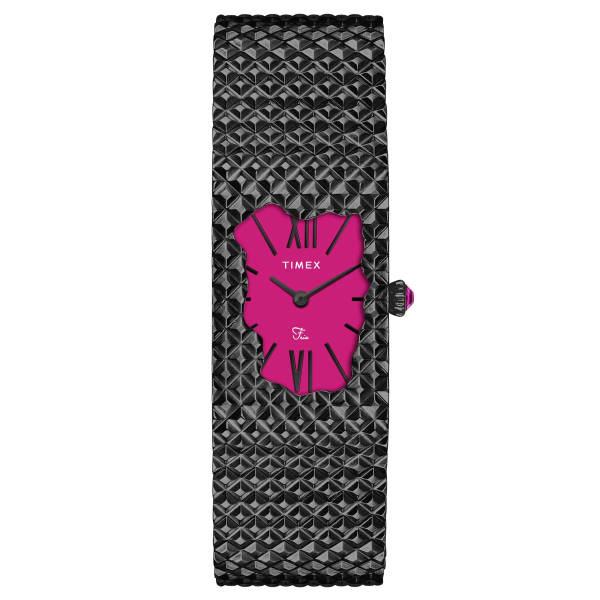Timex Fria Rectangle 21mm Magenta Dial Analog Women Watch - TWEL77707 Watch Timex