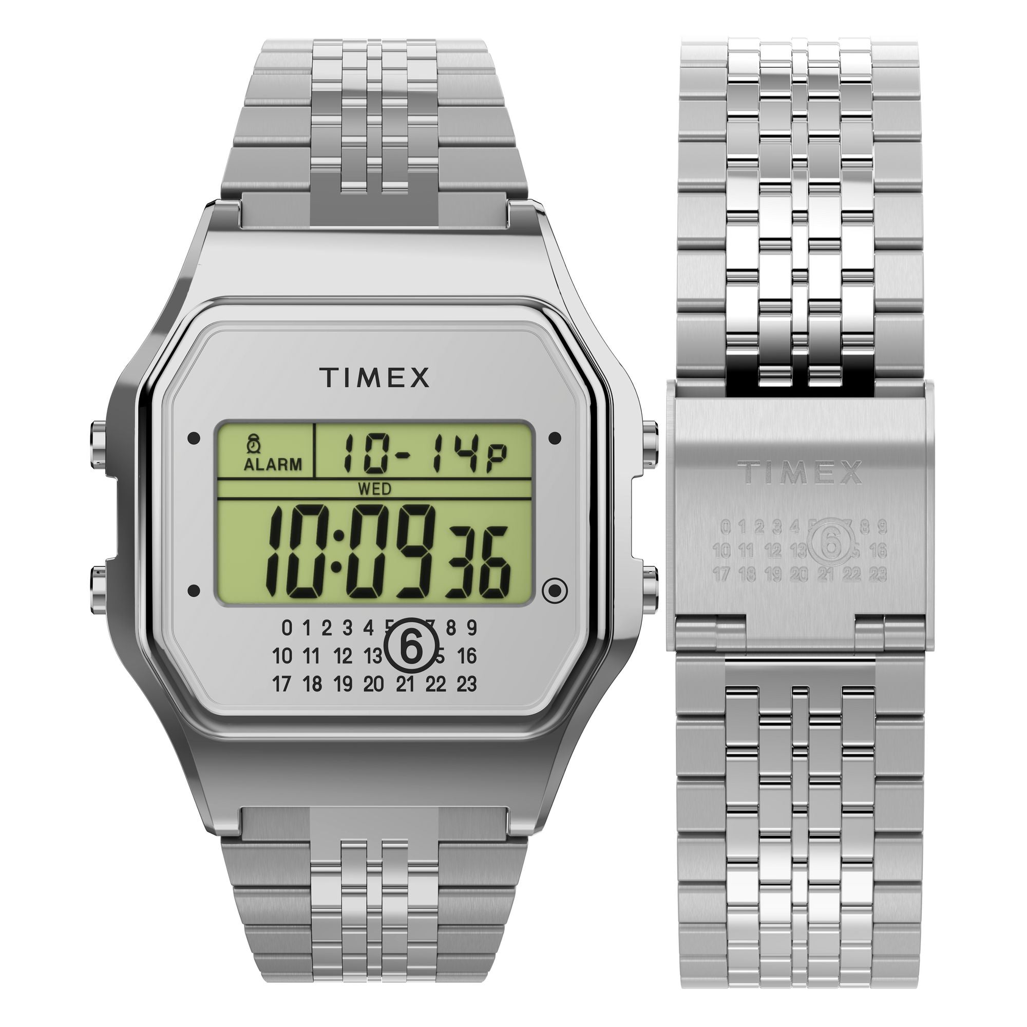 Timex Lab Green Square Dial Quartz Digital Unisex Watch