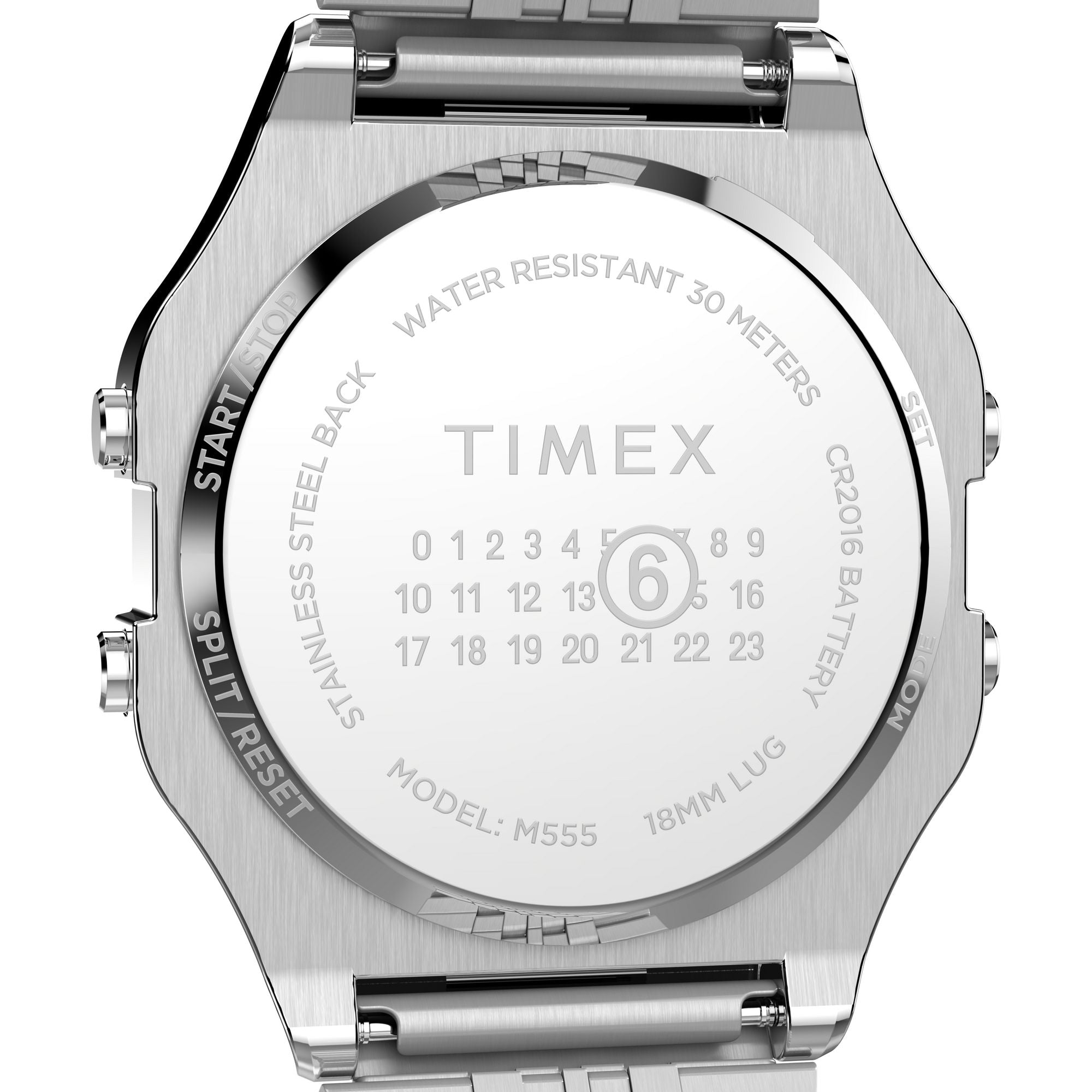 Timex Lab Green Square Dial Quartz Digital Unisex Watch