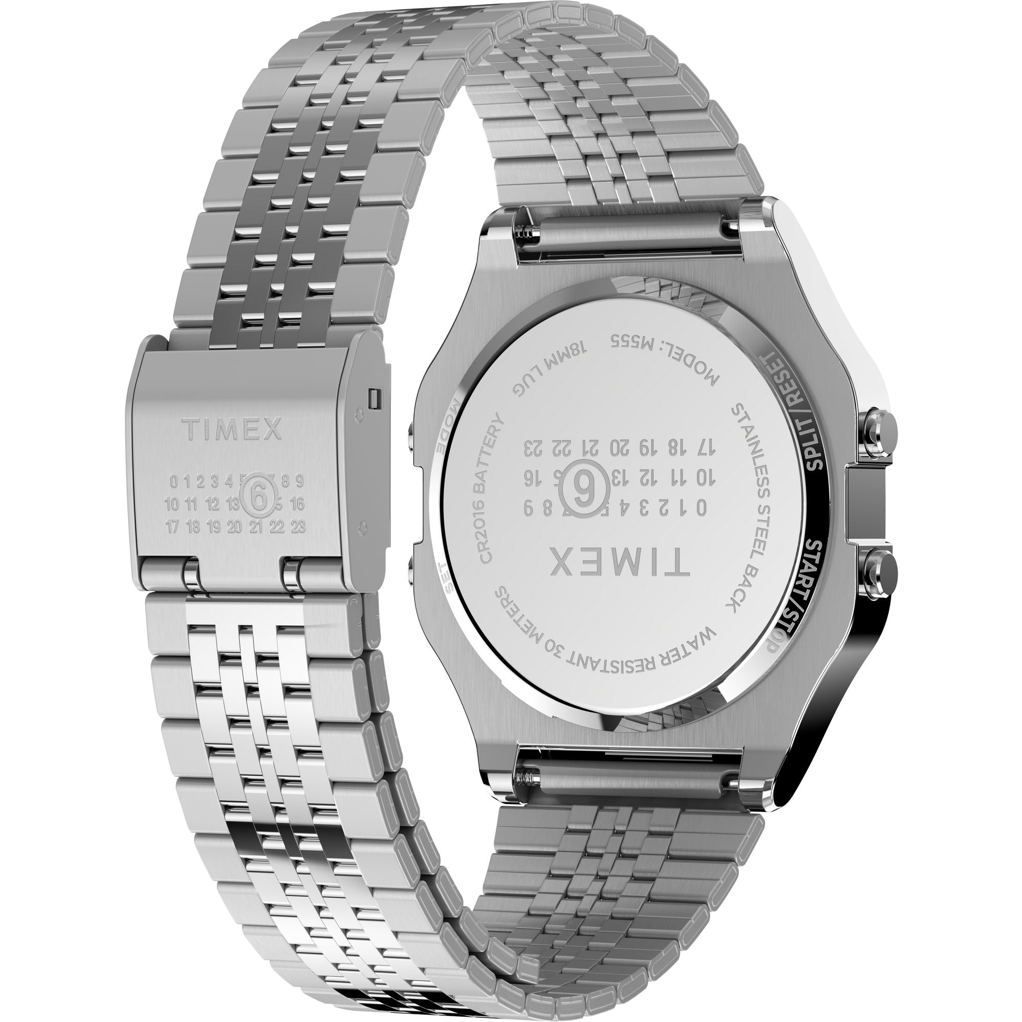 Timex Lab Green Square Dial Quartz Digital Unisex Watch