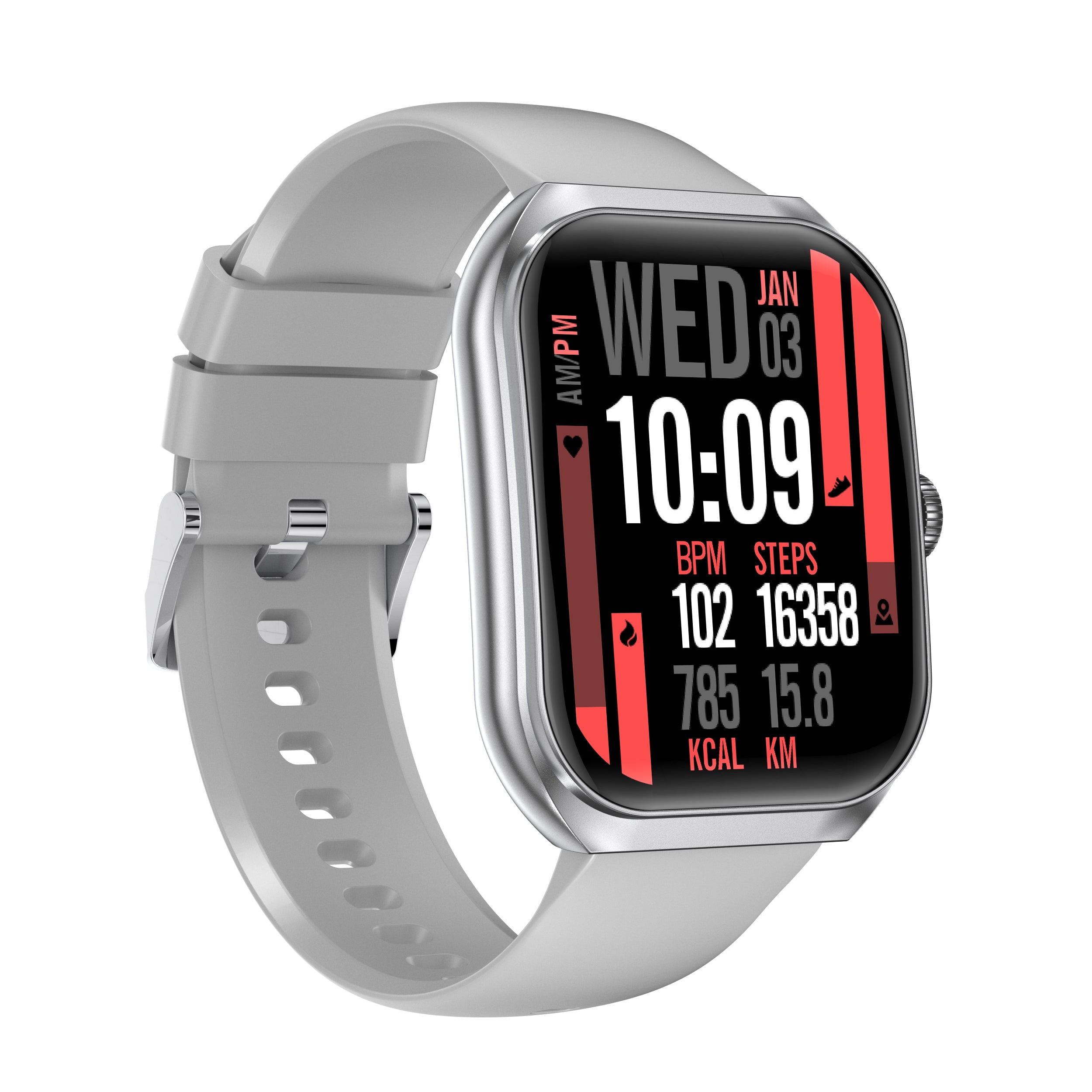 Smart Progen 1.95" (4.95 cm) Curved AMOLED Display & BT Calling Unisex SmartwatchTWTXW802T Watch Timex