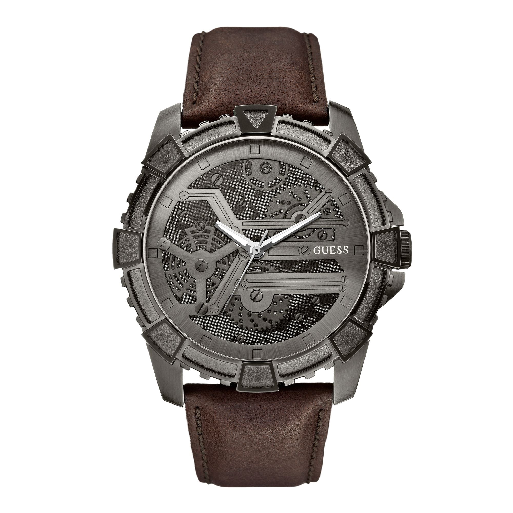 GUESS Men Gunmetal Round Dial Analogue Watch - U0274G1M