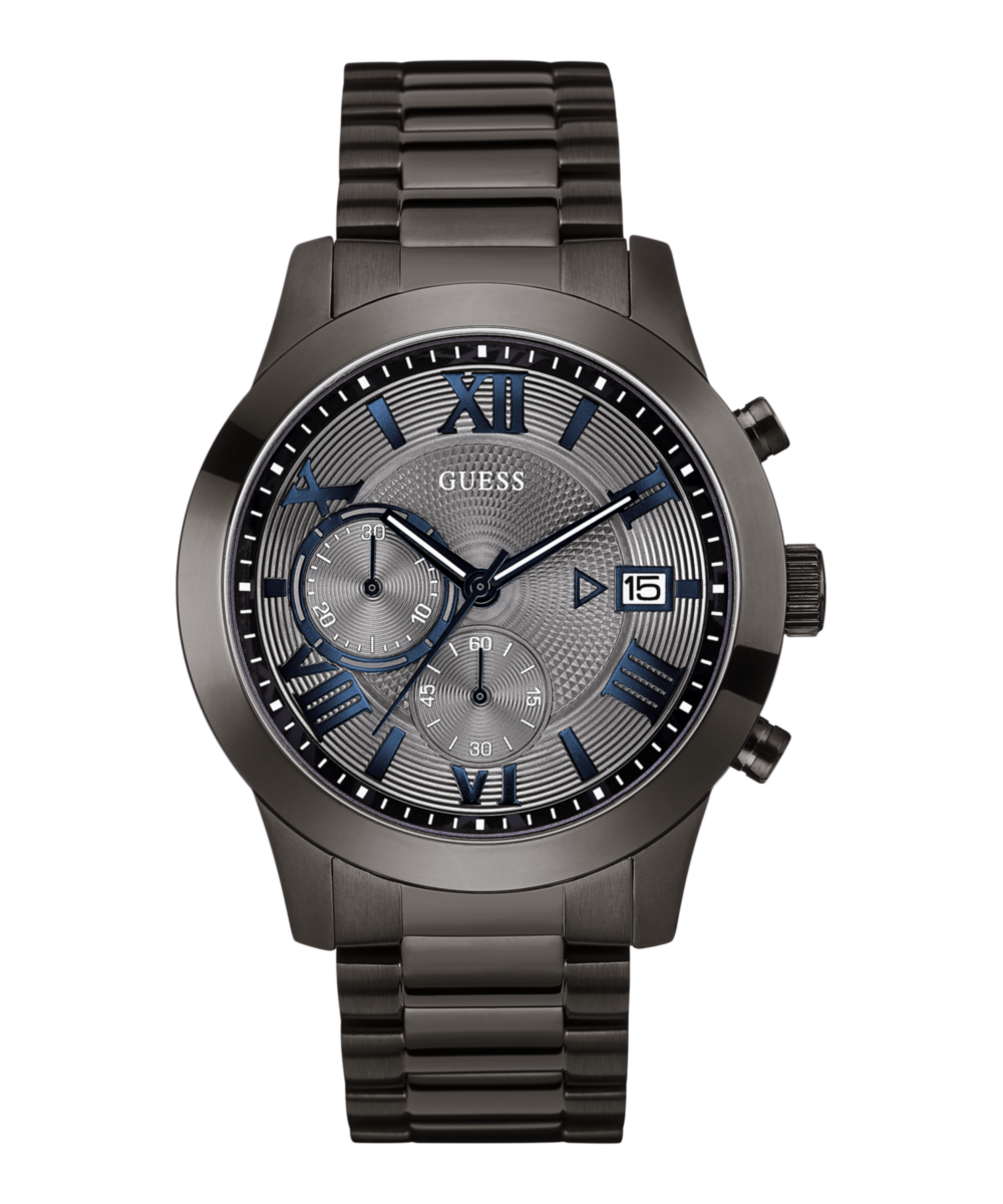 Guess Round 45mm Grey Dial Analog Men Watch - U0668G2