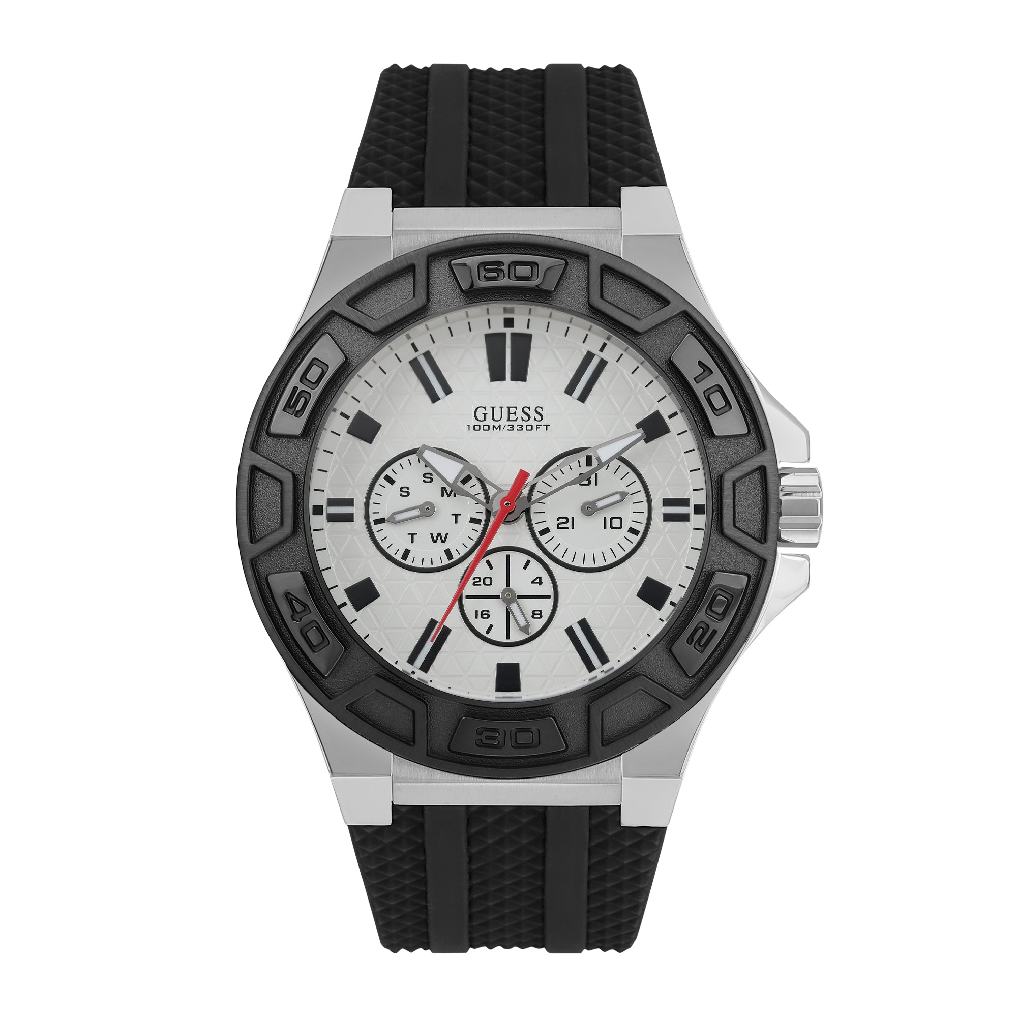 Guess Force White Round Dial Quartz Analog Men Watch Watch Guess
